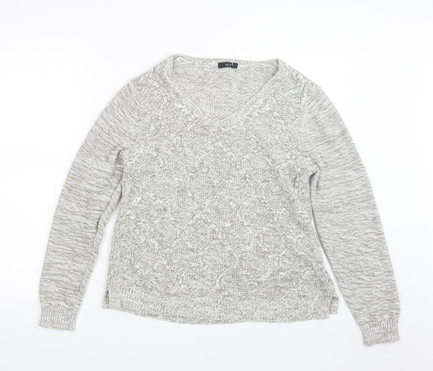 Womens UK Size 16 M&Co Green Pullover Jumper