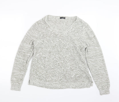 Womens UK Size 16 M&Co Green Pullover Jumper