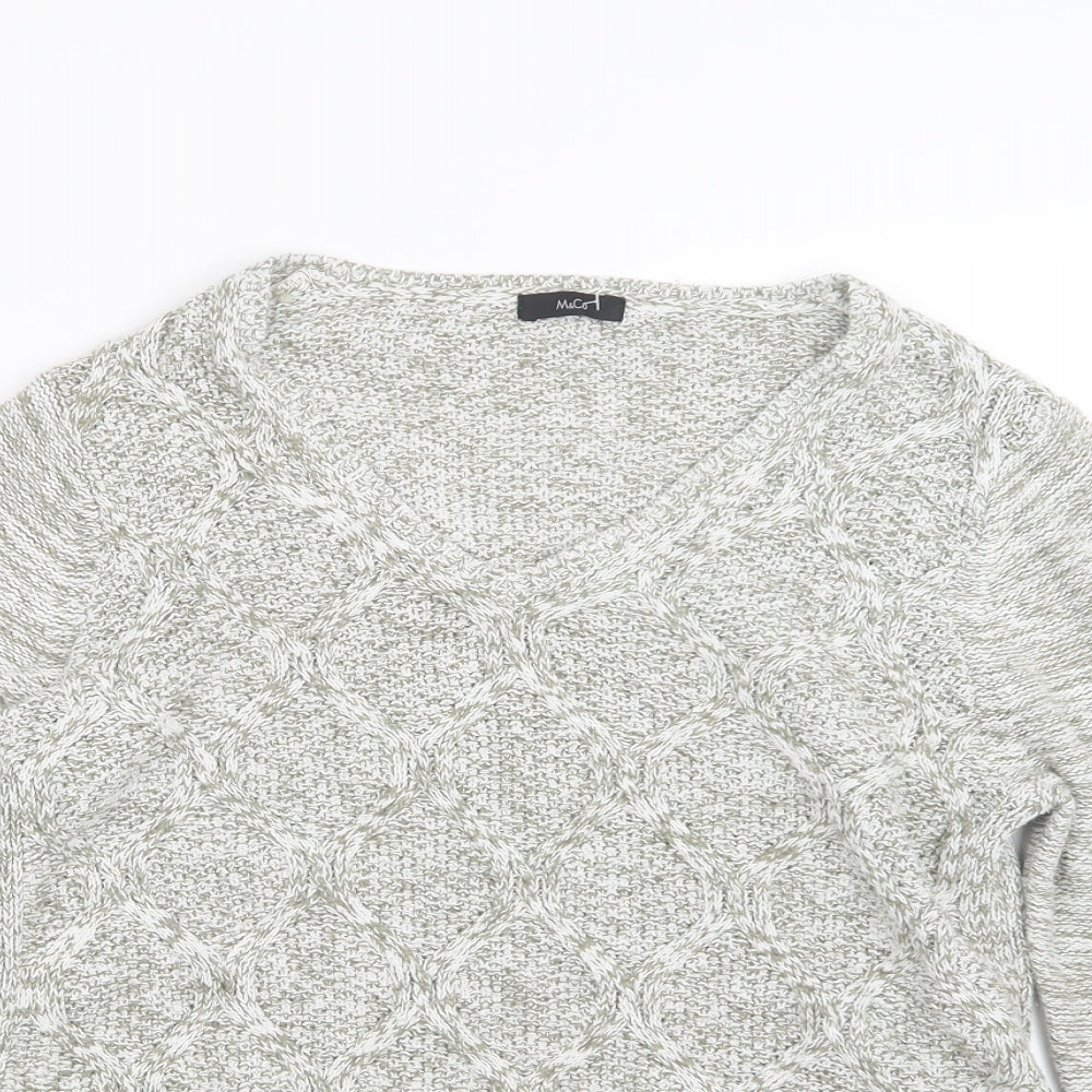 Womens UK Size 16 M&Co Green Pullover Jumper