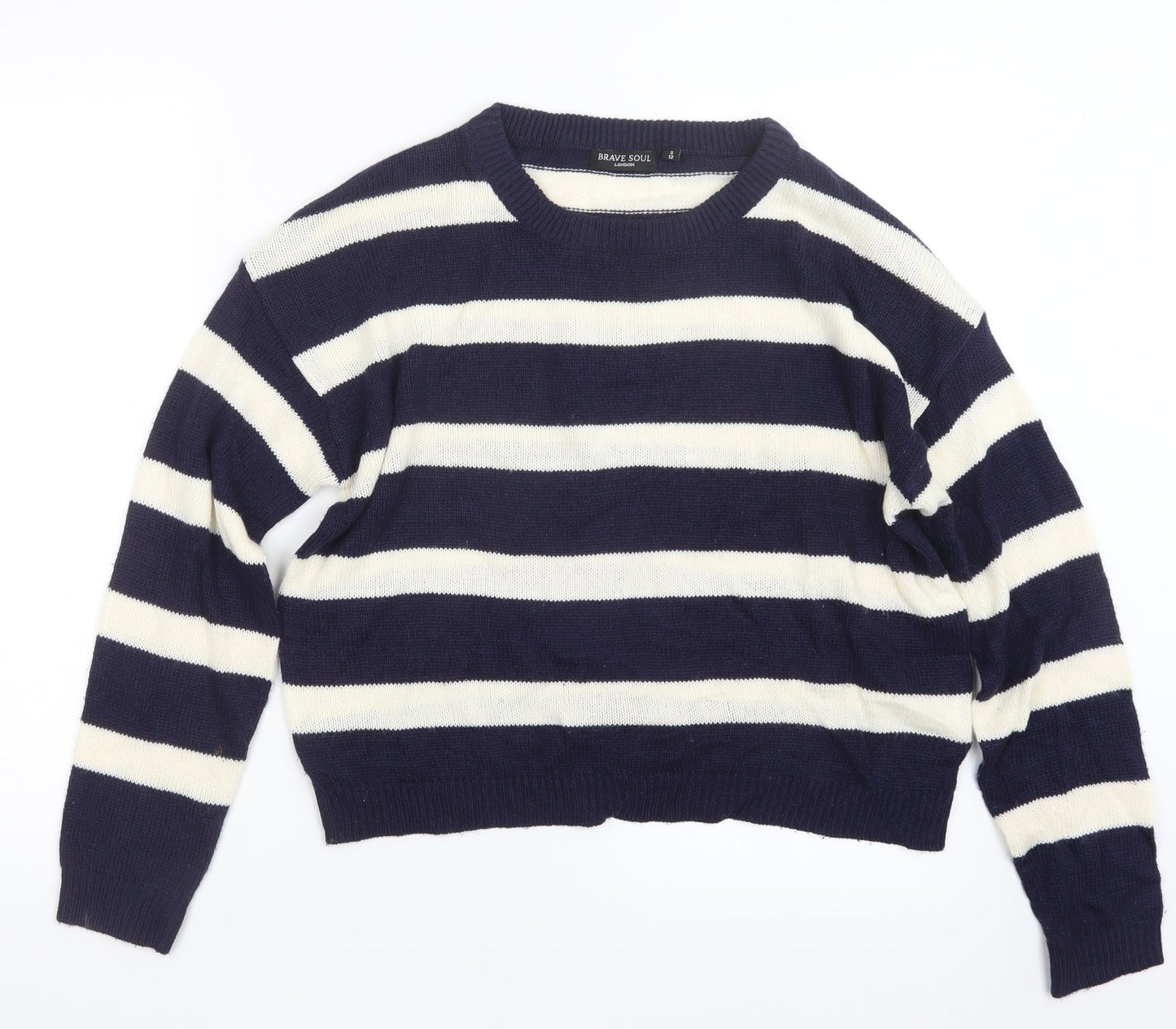 Brave Soul Womens Blue  Knit Pullover Jumper Size 12