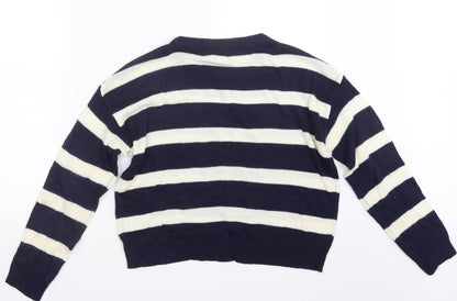 Brave Soul Womens Blue  Knit Pullover Jumper Size 12