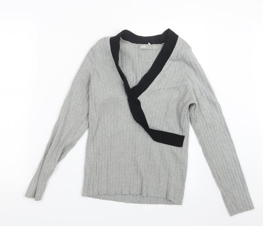 ASOS Womens Grey  Knit Pullover Jumper Size 16