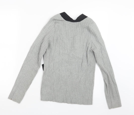 ASOS Womens Grey  Knit Pullover Jumper Size 16