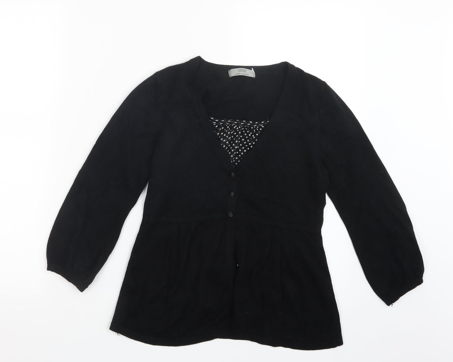 Womens UK Size 10 Marks and Spencer Black Pullover Jumper