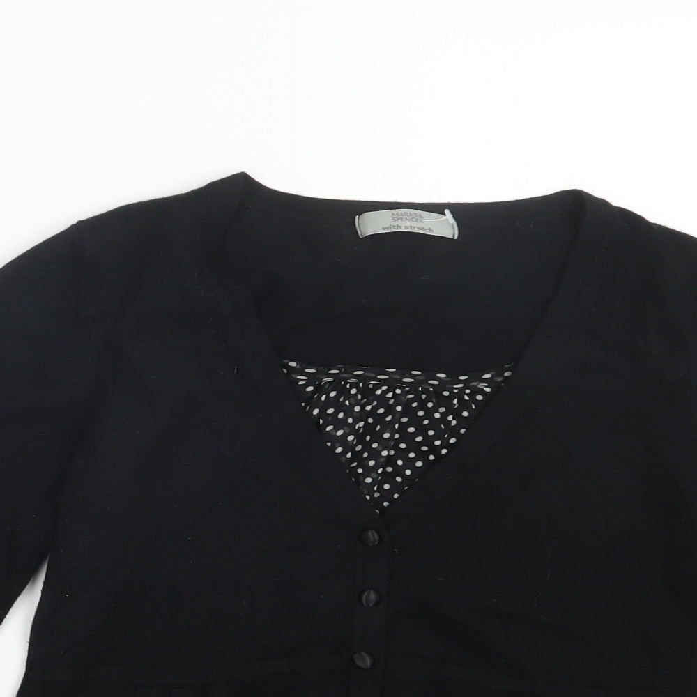 Womens UK Size 10 Marks and Spencer Black Pullover Jumper