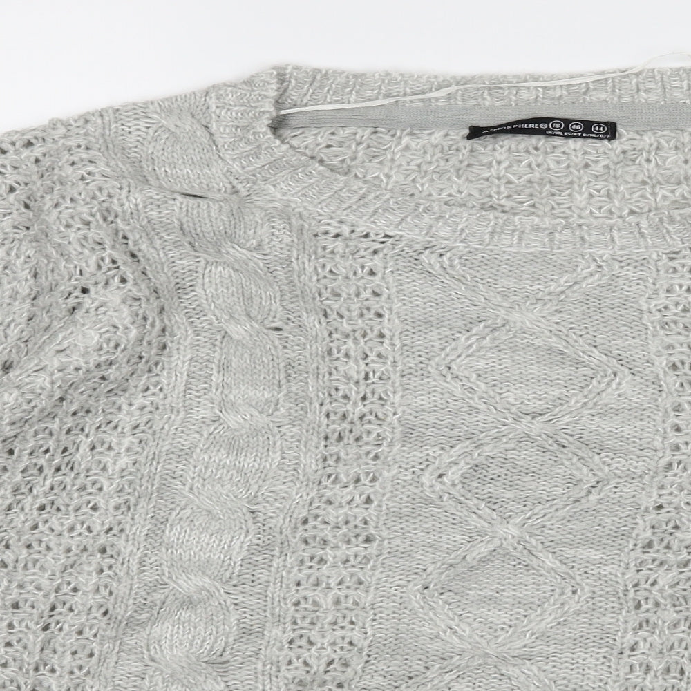 Womens UK Size 18 Atmosphere Grey Pullover Jumper