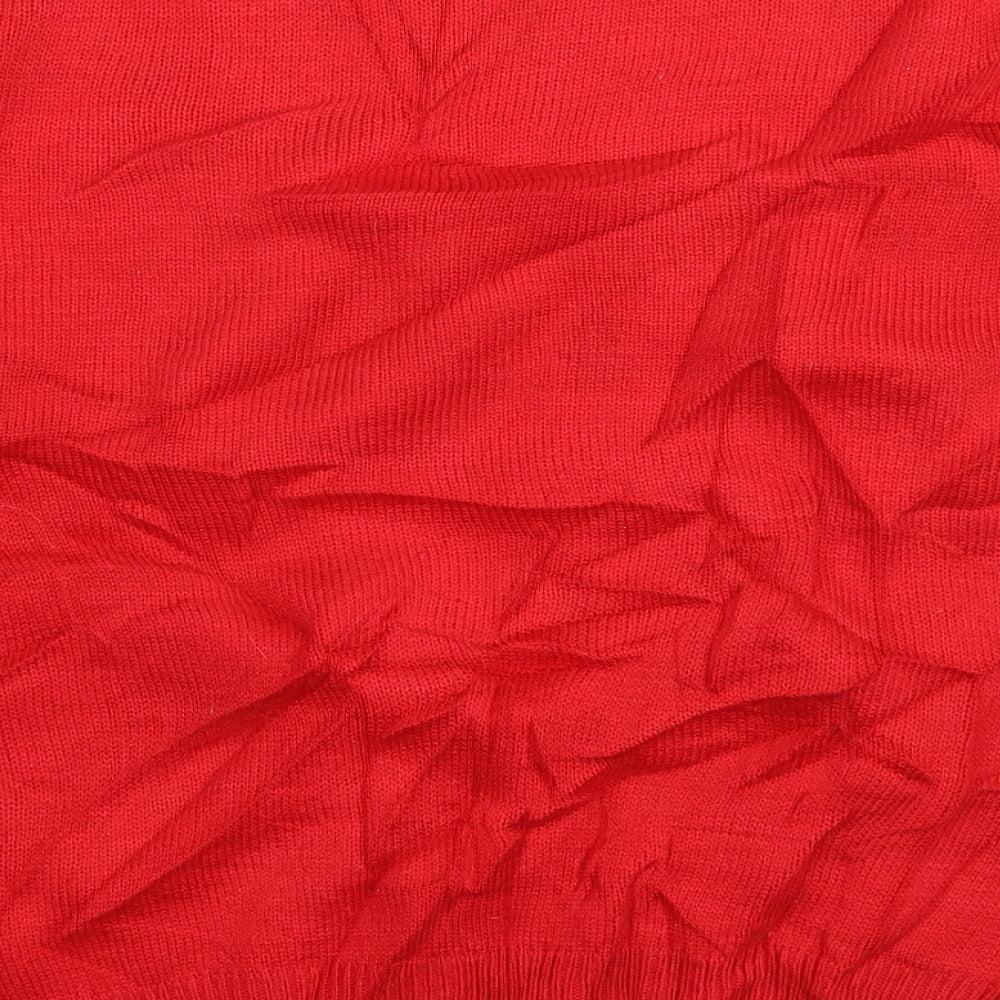 Oak Valley Mens Red Geometric Knit Pullover Jumper Size L  - Snowman