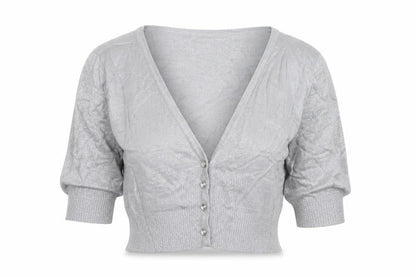 Bay Womens Grey  Knit Cardigan Jumper Size 14