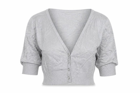 Bay Womens Grey  Knit Cardigan Jumper Size 14
