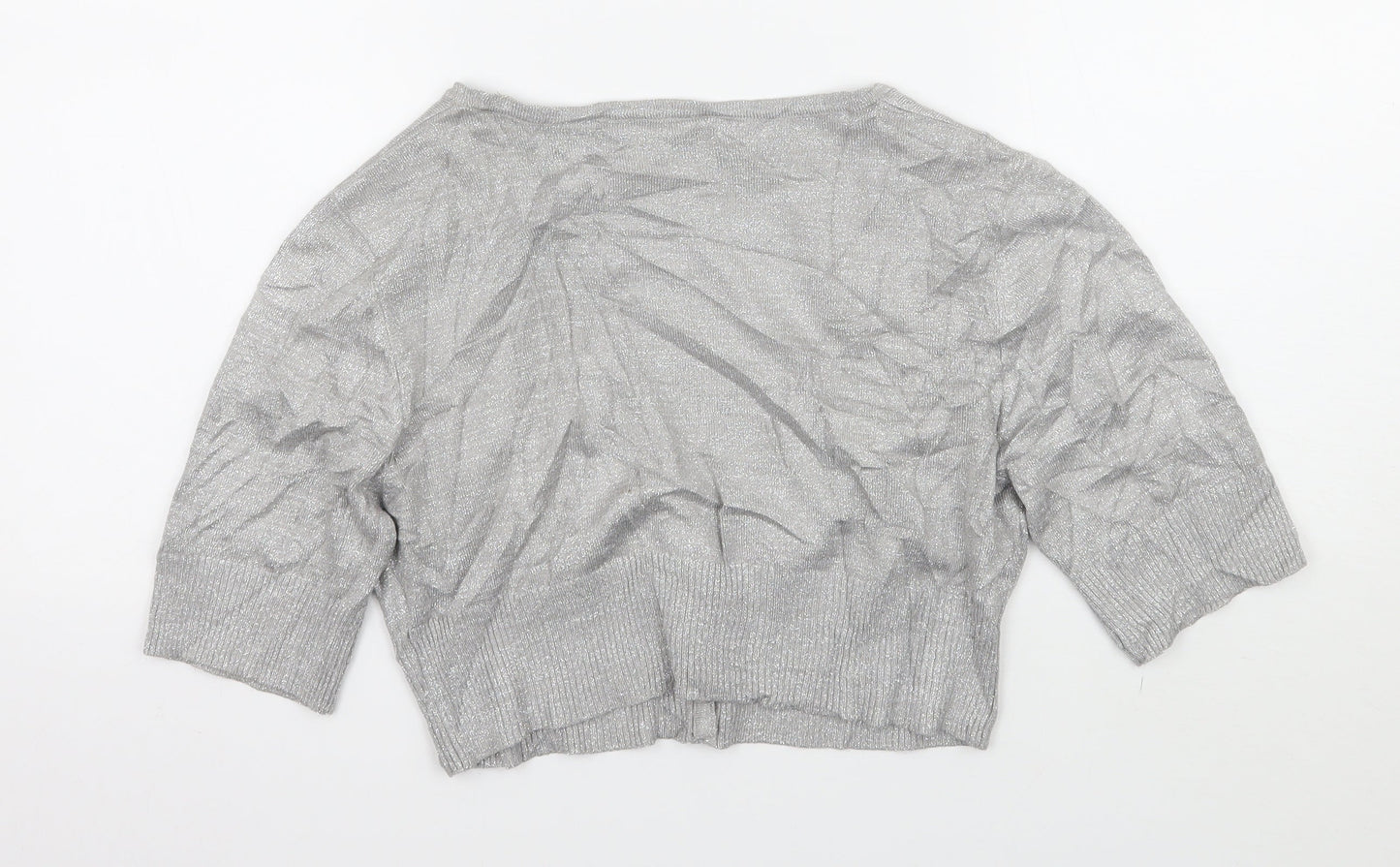 Bay Womens Grey  Knit Cardigan Jumper Size 14