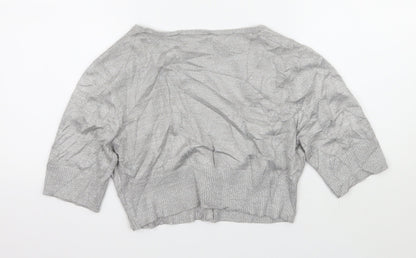 Bay Womens Grey  Knit Cardigan Jumper Size 14