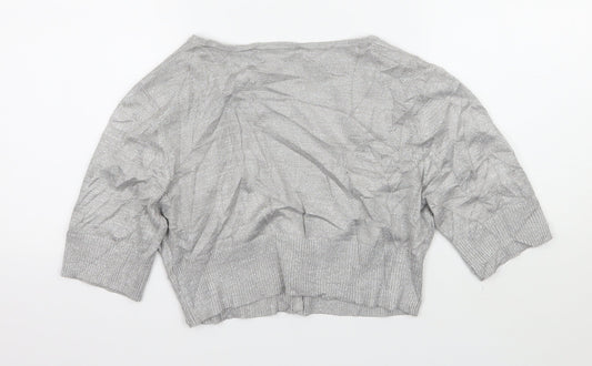 Bay Womens Grey  Knit Cardigan Jumper Size 14