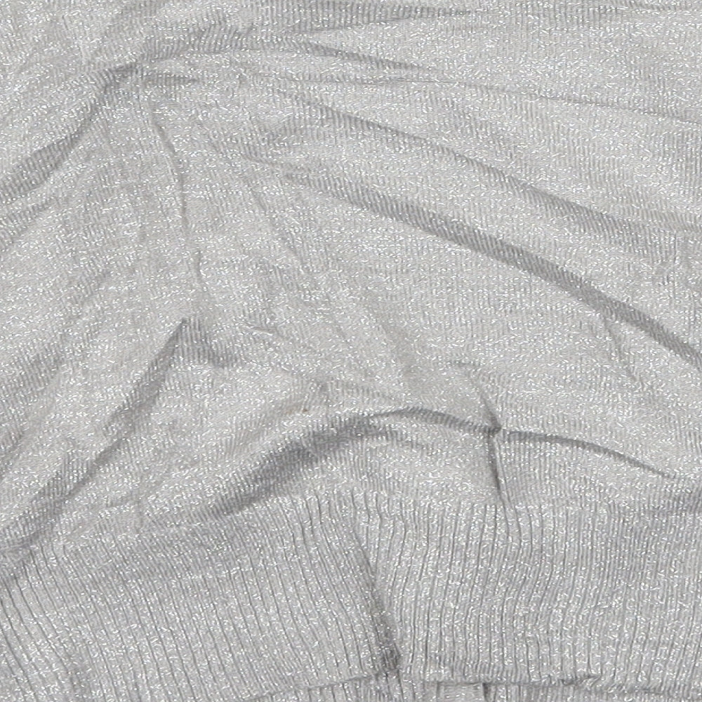 Bay Womens Grey  Knit Cardigan Jumper Size 14