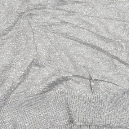 Bay Womens Grey  Knit Cardigan Jumper Size 14