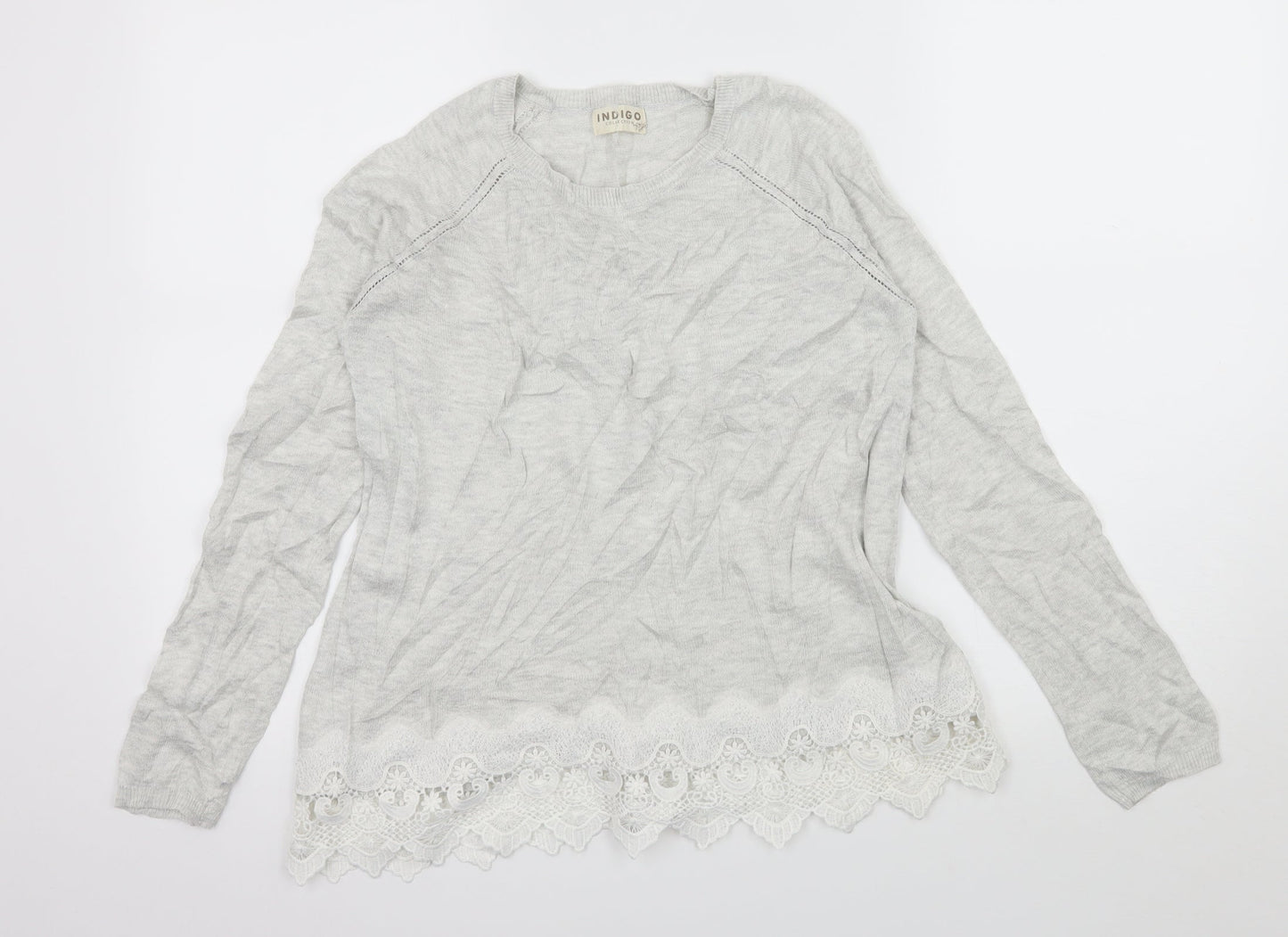 Womens UK Size 10 Marks and Spencer Grey Pullover Jumper