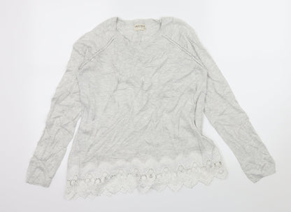 Womens UK Size 10 Marks and Spencer Grey Pullover Jumper
