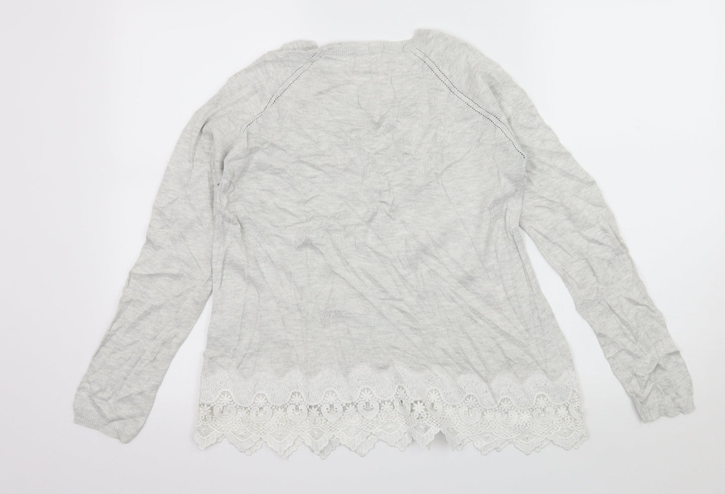 Womens UK Size 10 Marks and Spencer Grey Pullover Jumper
