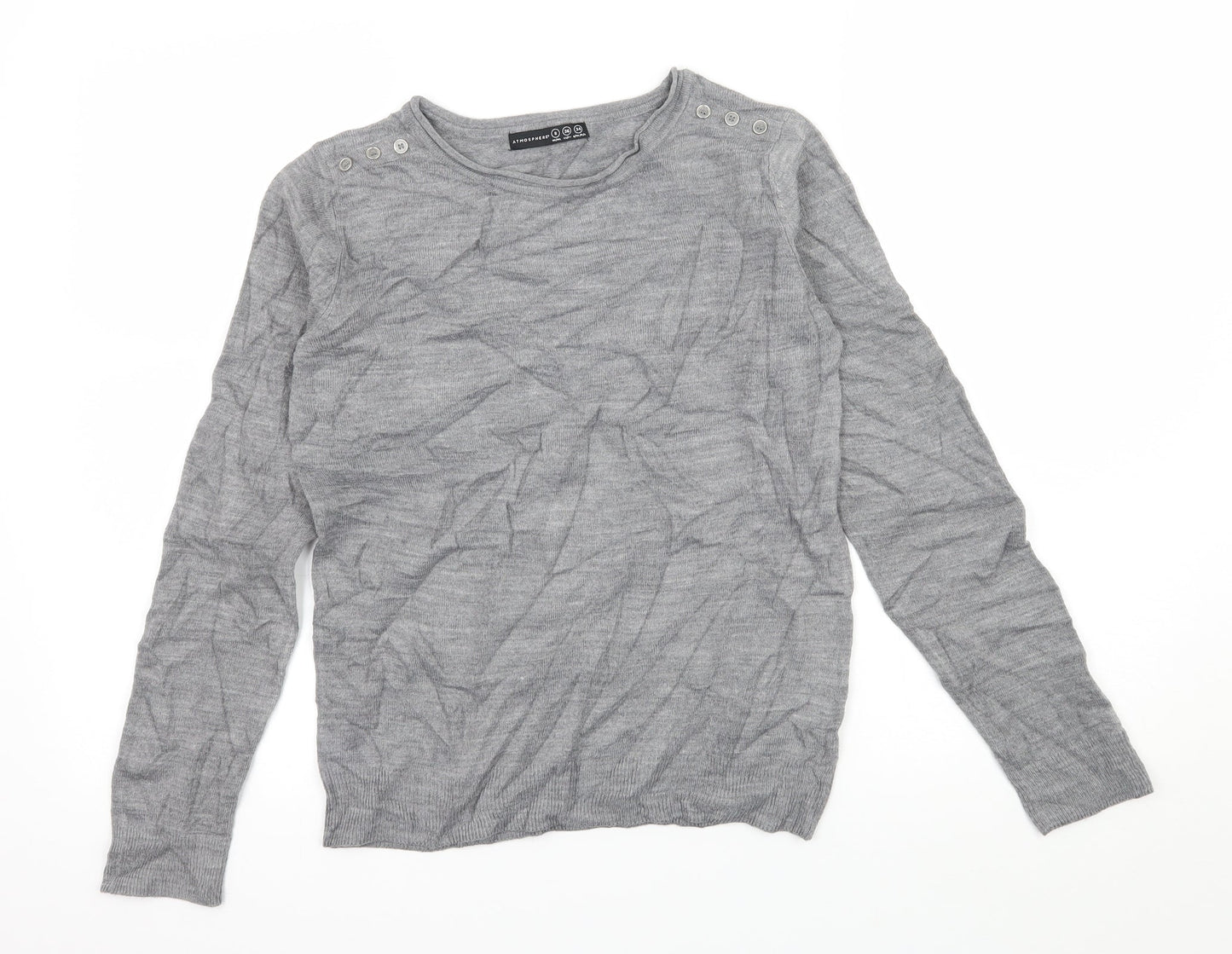 Womens UK Size 8 Atmosphere Grey Pullover Jumper