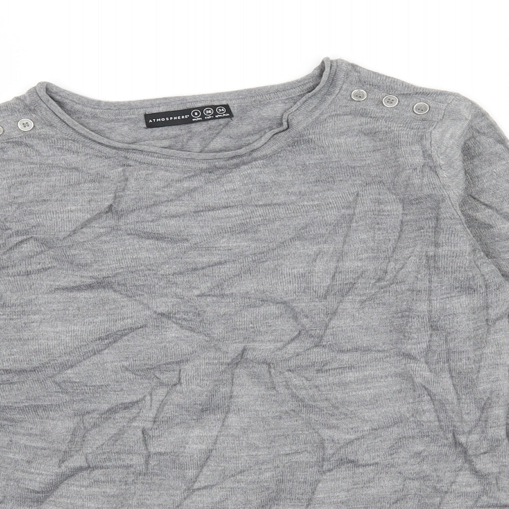 Womens UK Size 8 Atmosphere Grey Pullover Jumper