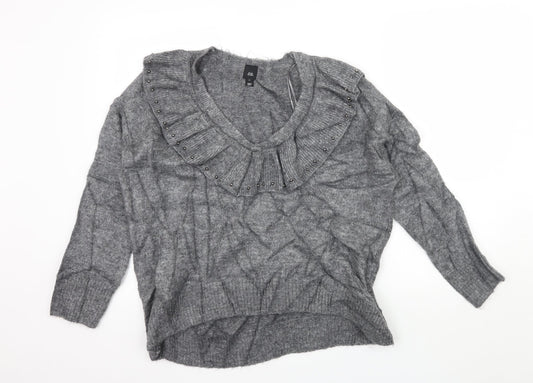 Womens UK Size M River Island Grey Pullover Jumper