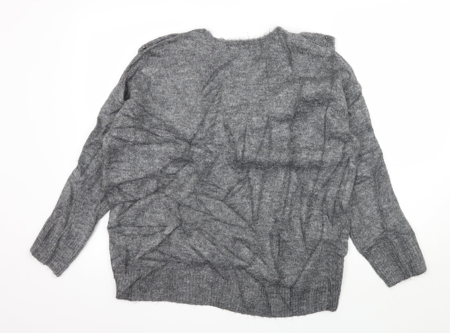 Womens UK Size M River Island Grey Pullover Jumper