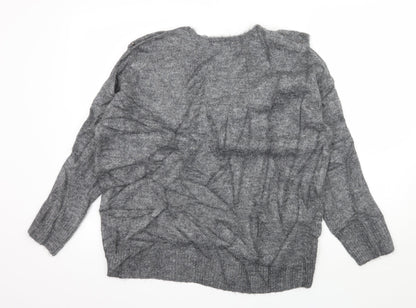 Womens UK Size M River Island Grey Pullover Jumper