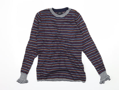 Womens UK Size 8 Papaya Blue Pullover Jumper