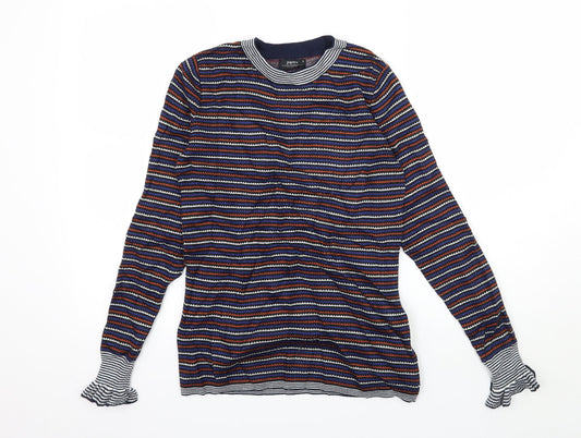 Womens UK Size 8 Papaya Blue Pullover Jumper