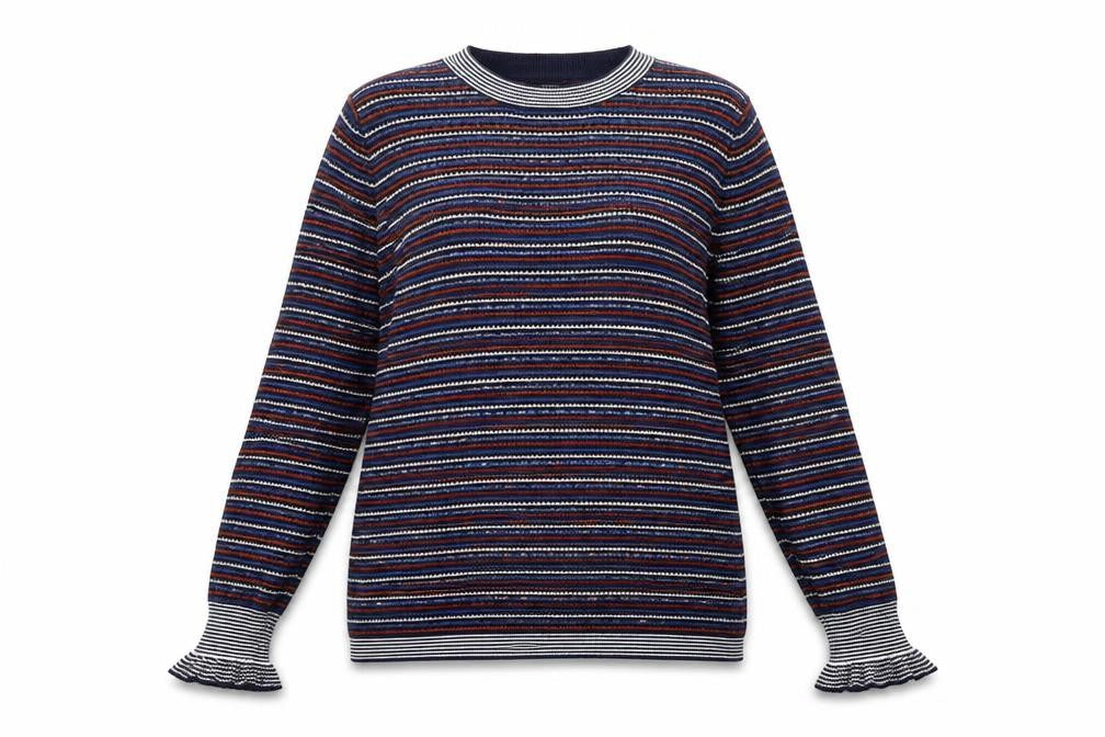 Womens UK Size 8 Papaya Blue Pullover Jumper