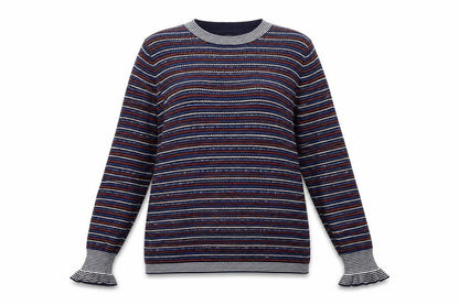 Womens UK Size 8 Papaya Blue Pullover Jumper