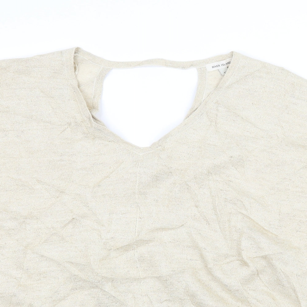 Womens UK Size 12 River Island Ivory Pullover Jumper