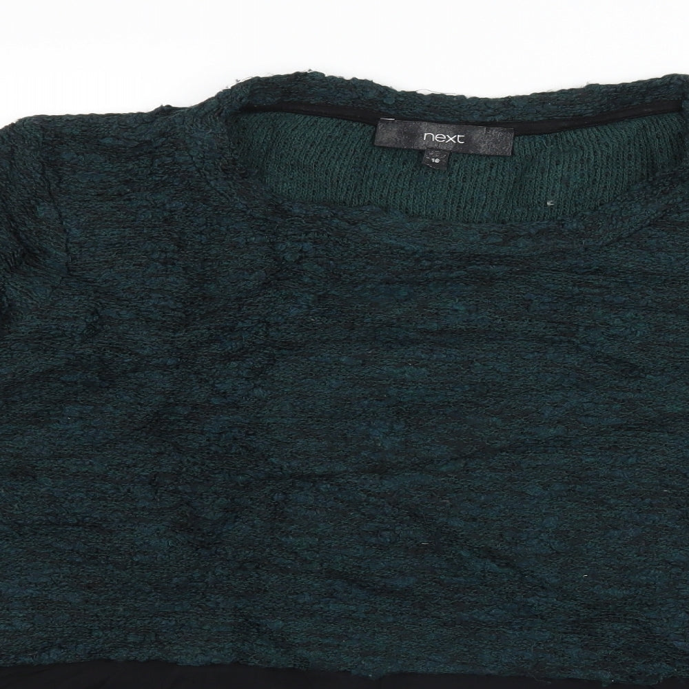 Womens UK Size 16 NEXT Green Pullover Jumper