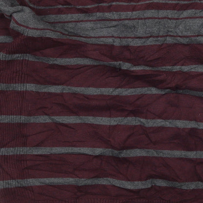 NEXT Mens Purple Striped Knit Pullover Jumper Size S