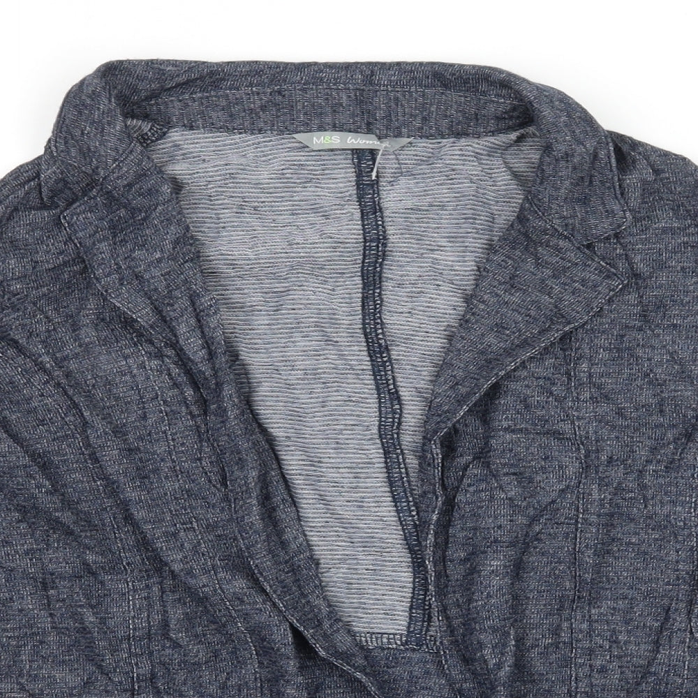 Womens UK Size 10 Marks and Spencer Blue Cardigan Jumper
