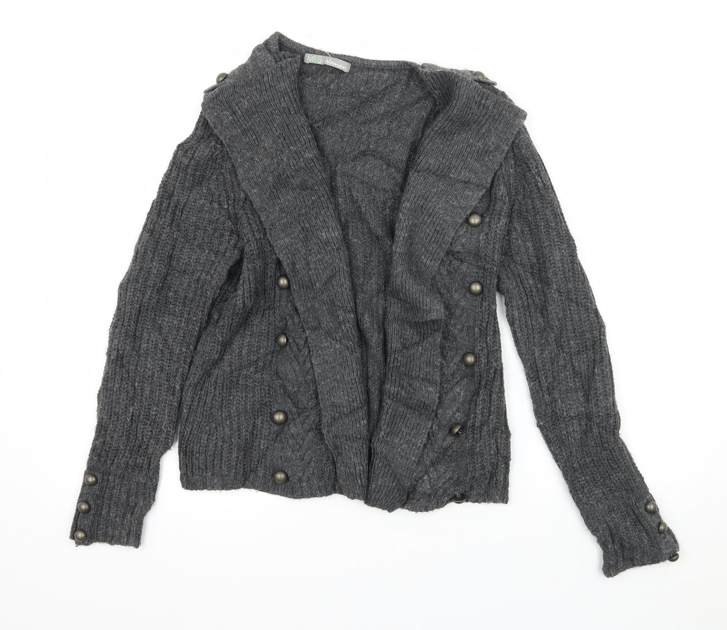Womens UK Size 8 Marks and Spencer Grey Cardigan Jumper