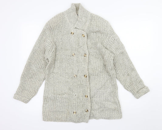 HONEY Womens Ivory  Knit Cardigan Jumper Size S