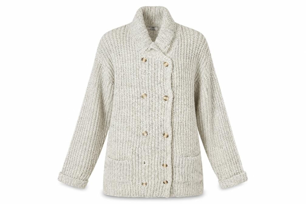 Womens UK Size S HONEY Ivory Cardigan Jumper