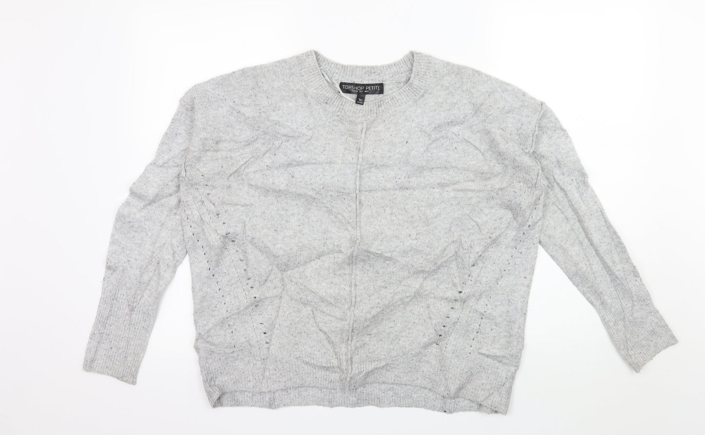 Womens UK Size 6 Topshop Grey Pullover Jumper
