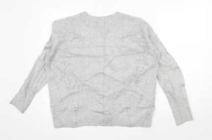 Womens UK Size 6 Topshop Grey Pullover Jumper