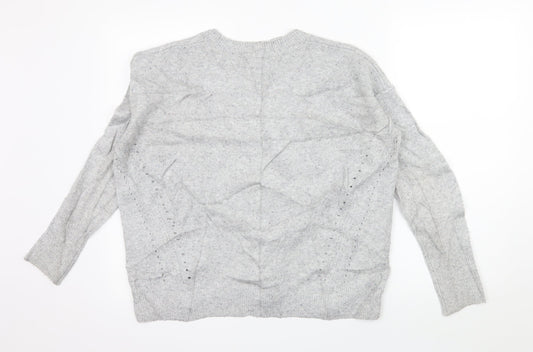 Womens UK Size 6 Topshop Grey Pullover Jumper