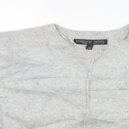 Womens UK Size 6 Topshop Grey Pullover Jumper