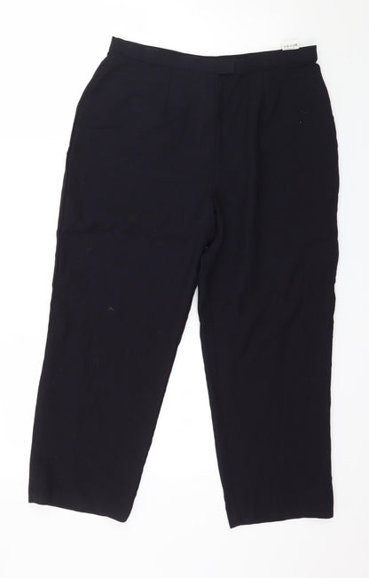 Womens UK Size 10 Marks and Spencer Regular Fit  Blue Trousers