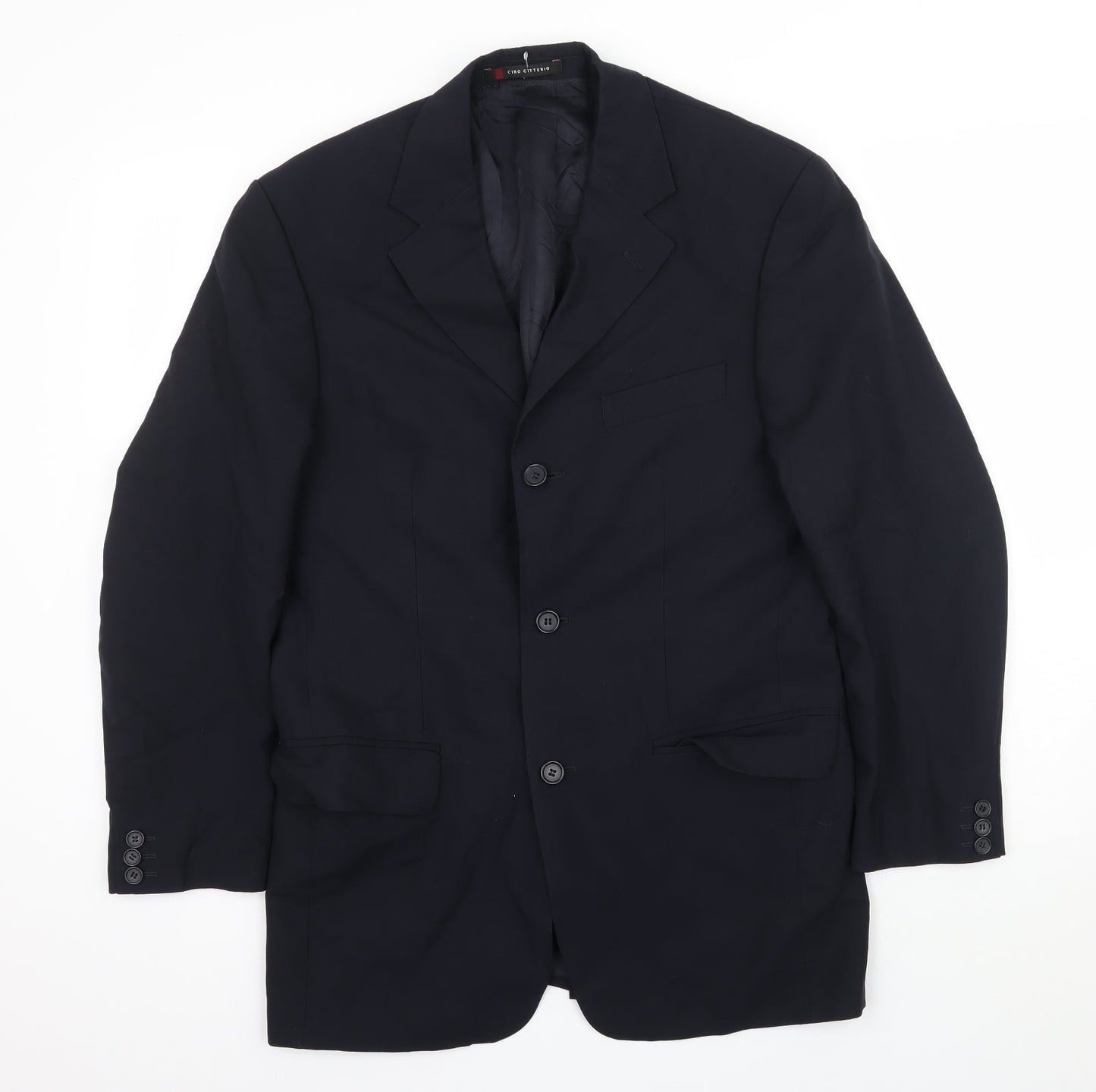 Mens UK Size M Ciro Citterio Regular Blue Suit Jacket