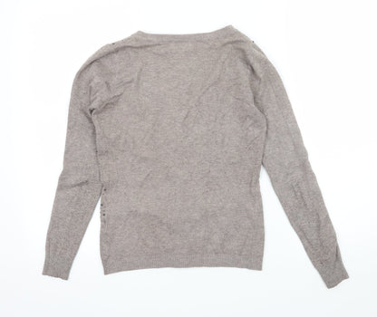 Tiramisu Womens Brown  Knit Cardigan Jumper Size M