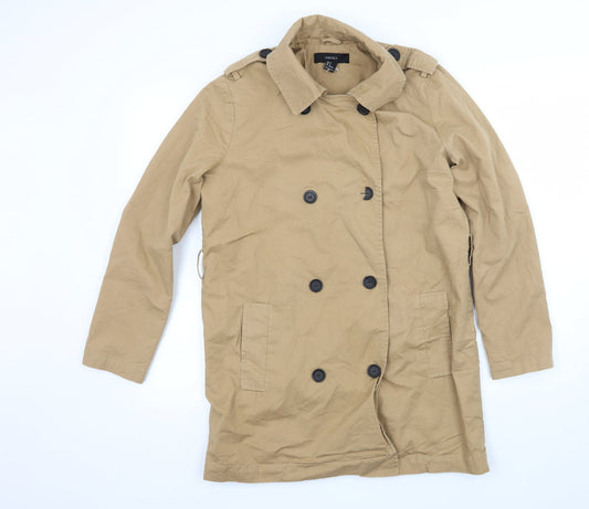 FOREVER 21 Womens Brown   Overcoat Coat Size S