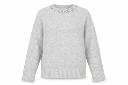 Kiabi Womens Grey  Knit Pullover Jumper Size 10