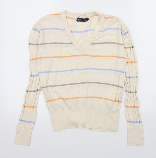 Womens UK Size S Marks and Spencer Ivory Pullover Jumper