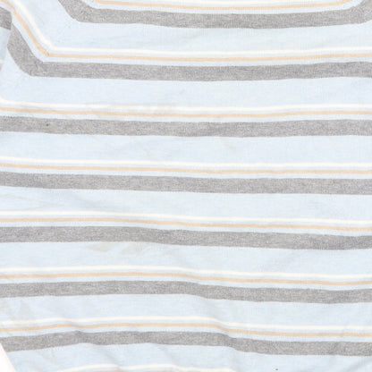 Officers Club Mens Blue Striped Knit Pullover Jumper Size S