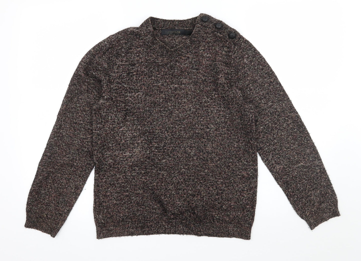 Topman Mens Brown  Knit Pullover Jumper Size S