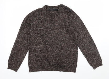 Topman Mens Brown  Knit Pullover Jumper Size S